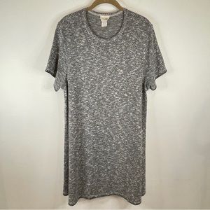 Natural Life Heather Gray Space Dye Popover Knit Dress Size L